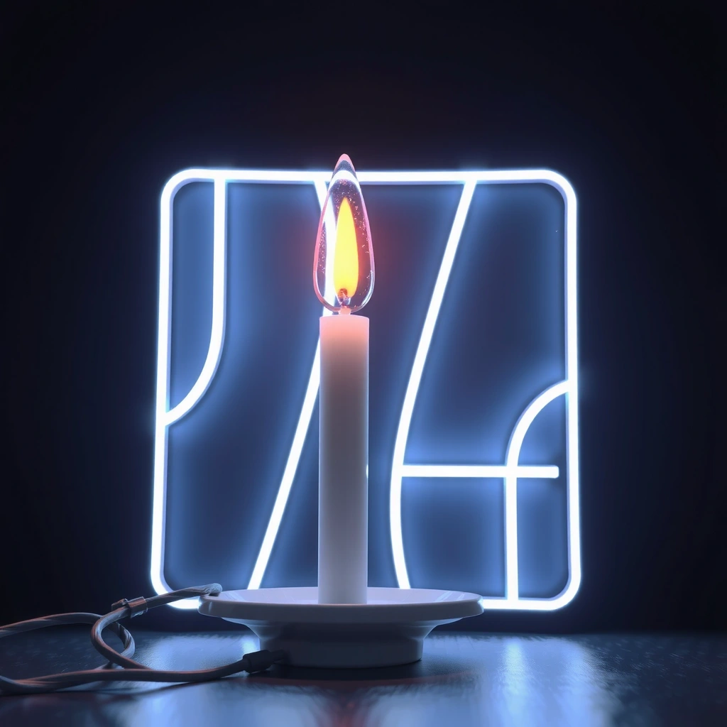 Neon candlestick visualization