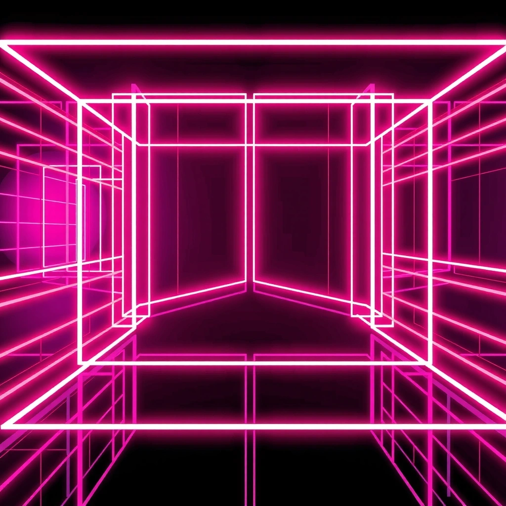 Abstract neon grid background